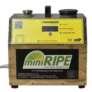 Ethylene gas generator for ripening of banana, mango, papaya, avocado etc. It is also known as ethylene catalytic generator. The generator model is Mini Ripe